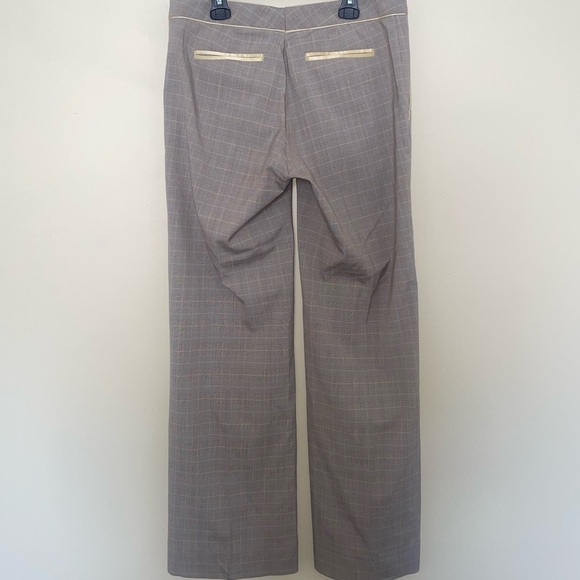 Rebecca Taylor Wide Leg Plaid Trousers Dress Pants Size 6 - Picture 4 of 5